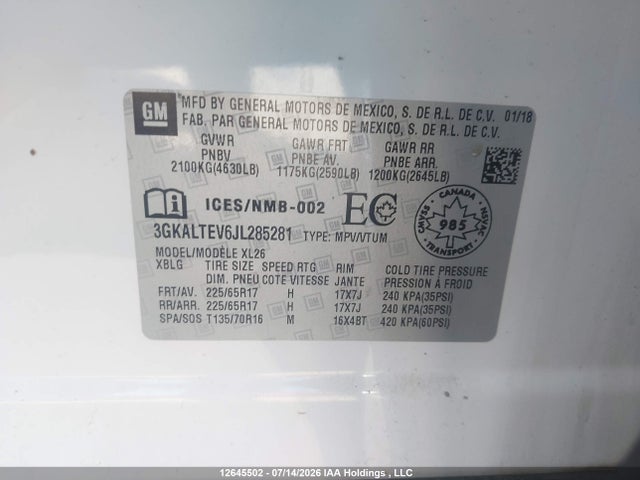 GMC Terrain Sle 2018 3GKALTEV6JL285281 Image 20