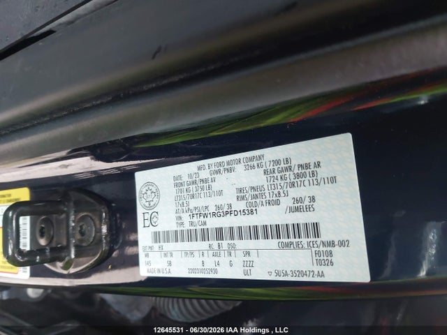 Ford F-150 Raptor 2023 1FTFW1RG3PFD15381 Image 9