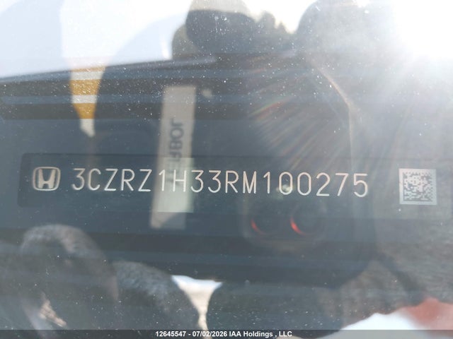 2024 Honda Hr-v Lx-b მანქანა იყიდება აუქციონზე, vin: 3CZRZ1H33RM100275, აუქციონის ნომერი: 12645547