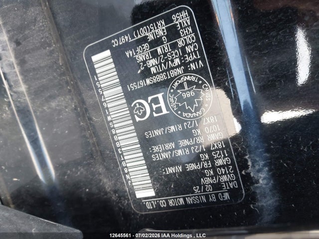 Aukcja sprzedaży 2025 Nissan Rogue Sv/rock Creek, vin: JN8BT3BB8SW167551, numer aukcji: 12645561