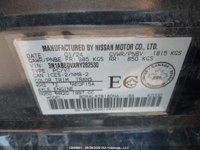 Nissan SENTRA SR 2024 3N1AB8DVXRY282530 Image 19