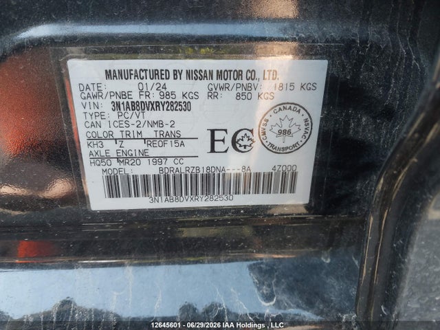 Nissan SENTRA SR 2024 3N1AB8DVXRY282530 Image 9