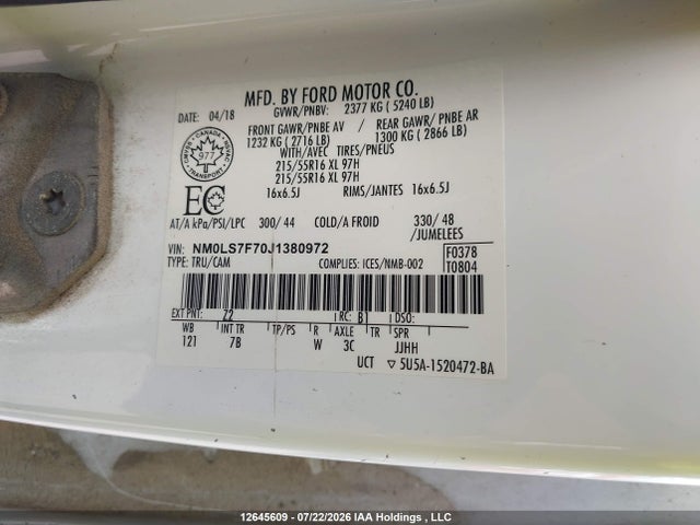 Ford Transit Connect Xlt 2018 NM0LS7F70J1380972 Image 9