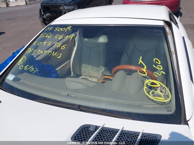 12645619 :رقم المزاد ، WDBSK75FX3F037176 vin ، 2003 Mercedes-benz Sl 500r مزاد بيع