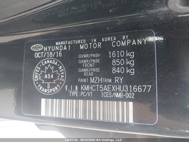 Hyundai ACCENT SE 2017 KMHCT5AEXHU316677 Image 18