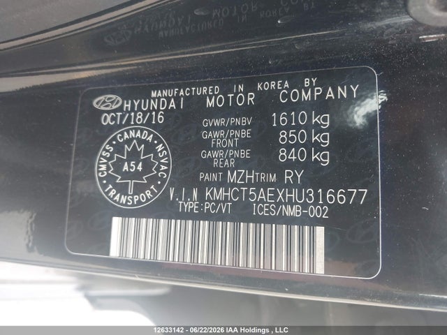 Hyundai ACCENT SE 2017 KMHCT5AEXHU316677 Image 9
