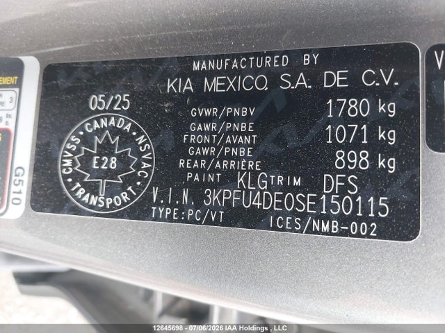 KIA K4 Ex 2025 3KPFU4DE0SE150115 Image 9