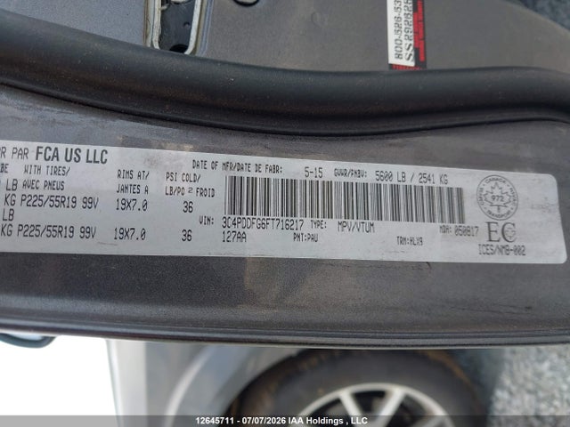 Dodge Journey R/t 2015 3C4PDDFG6FT716217 Image 9