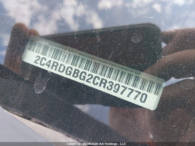 2012 Dodge Grand Caravan Se მანქანა იყიდება აუქციონზე, vin: 2C4RDGBG2CR397770, აუქციონის ნომერი: 12645712