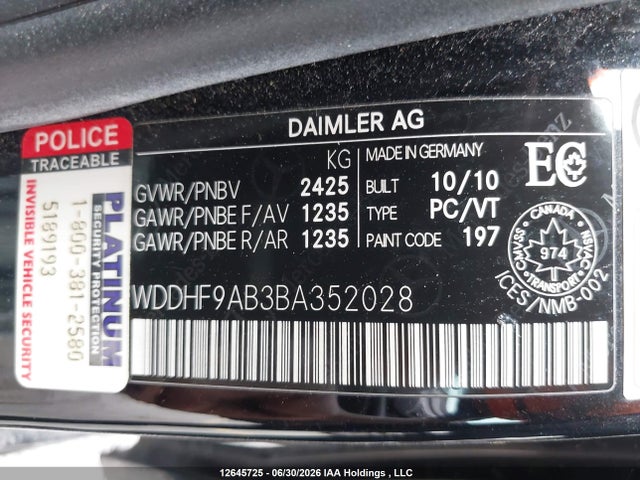 Продажа на аукционе авто 2011 Mercedes-benz E 550 4matic, vin: WDDHF9AB3BA352028, номер лота: 12645725