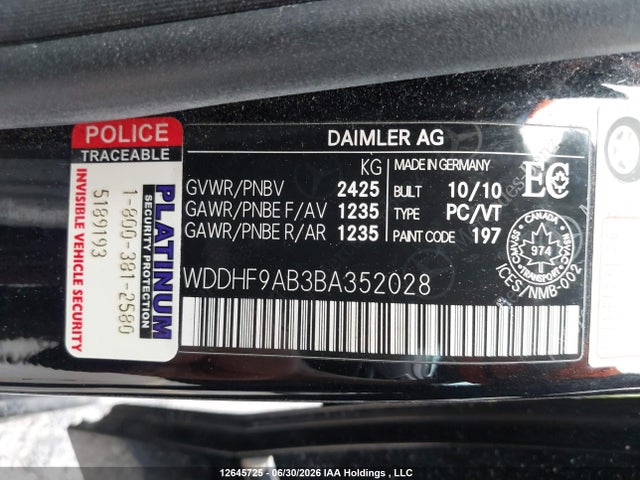 Продажа на аукционе авто 2011 Mercedes-benz E 550 4matic, vin: WDDHF9AB3BA352028, номер лота: 12645725