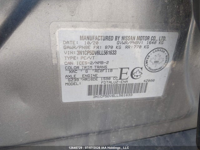Nissan KICKS SR 2020 3N1CP5DV6LL561633 Image 9