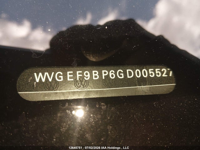 Auction sale of the 2016 Volkswagen Touareg 3.6l Comfortline/3.6l Execline/3.6l Highline/3.6l Sportline, vin: WVGEF9BP6GD005527, lot number: 12645751