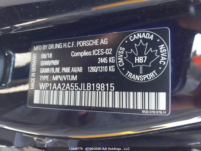WP1AA2A55JLB19815 Porsche Macan