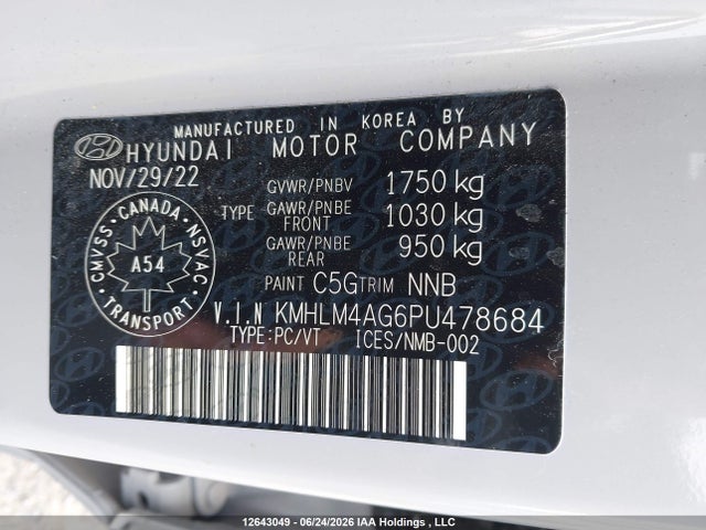 Aukcja sprzedaży 2023 Hyundai Elantra Preferred Ivt, vin: KMHLM4AG6PU478684, numer aukcji: 12643049