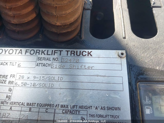 Aukcja sprzedaży 2012 Toyota Forklift 8fd35u, vin: 32470, numer aukcji: 12645805