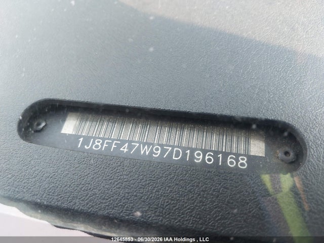 12645853 :رقم المزاد ، 1J8FF47W97D196168 vin ، 2007 Jeep Compass مزاد بيع