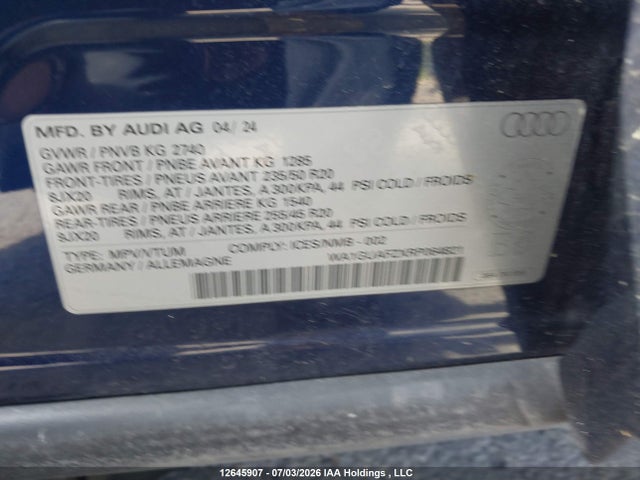 WA1GUAFZXRP064821 Audi Q4 E-TRON