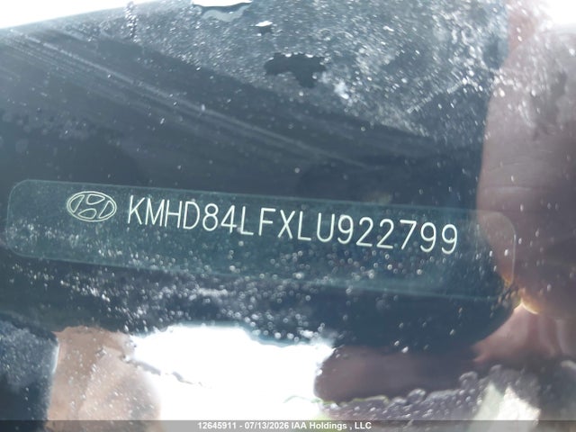 12645911 :رقم المزاد ، KMHD84LFXLU922799 vin ، 2020 Hyundai Elantra Sel/value/limited مزاد بيع