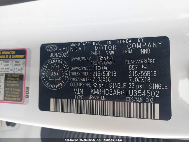 Hyundai Kona 2026 KM8HB3AB6TU354502 Image 19