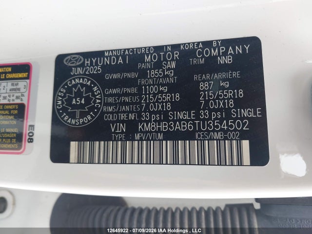 Hyundai Kona 2026 KM8HB3AB6TU354502 Image 9