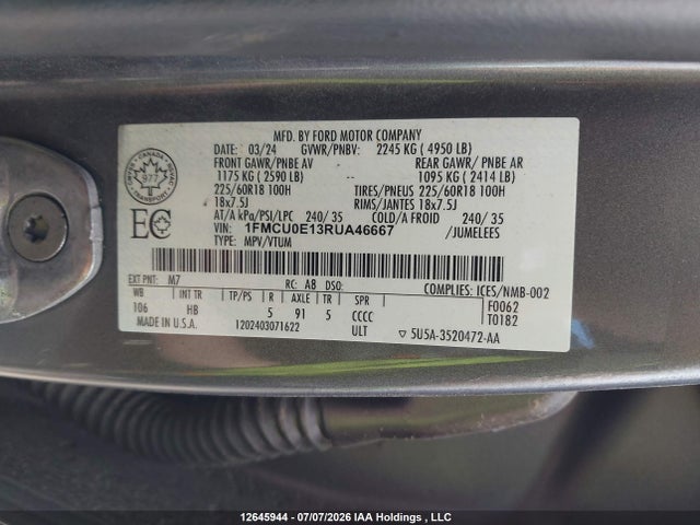 Ford Escape Phev 2024 1FMCU0E13RUA46667 Image 9