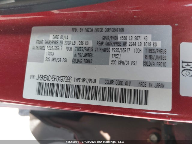 Mazda Cx-5 Touring 2015 JM3KE4CY5F0497386 Image 17
