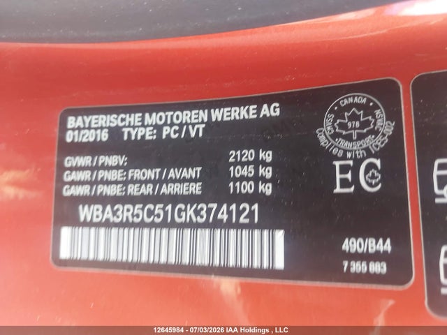 BMW 435 Xi 2016 WBA3R5C51GK374121 Image 18