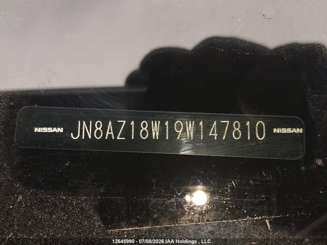 12645990 :رقم المزاد ، JN8AZ18W19W147810 vin ، 2009 Nissan Murano Le مزاد بيع