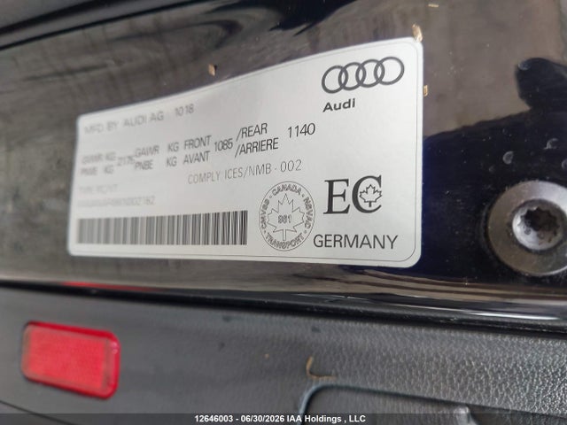 Aukcja sprzedaży 2019 Audi A4 Komfort, vin: WAUANAF46KN002182, numer aukcji: 12646003