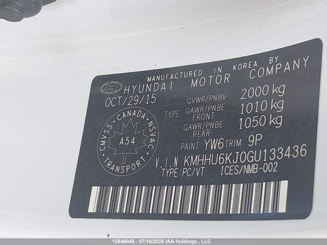 Продаж на аукціоні авто 2016 Hyundai Genesis 3.8 Premium, vin: KMHHU6KJ0GU133436, номер лоту: 12646048