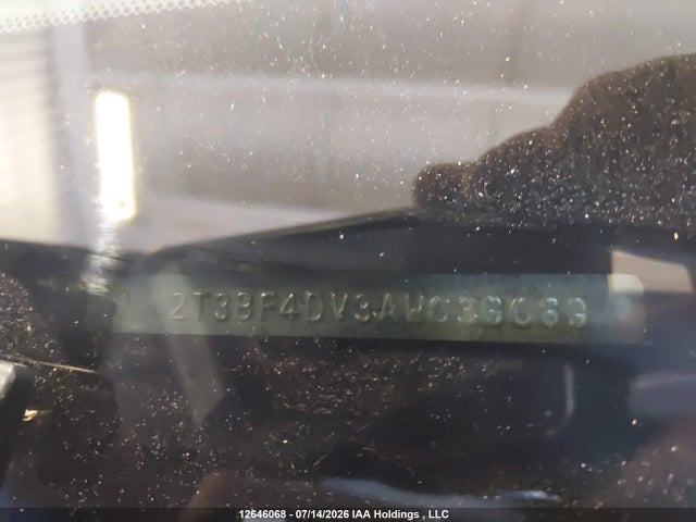 12646068 :رقم المزاد ، 2T3BF4DV3AW036069 vin ، 2010 Toyota Rav4 مزاد بيع