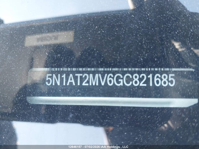 12646157 :رقم المزاد ، 5N1AT2MV6GC821685 vin ، 2016 Nissan Rogue S/sl/sv مزاد بيع