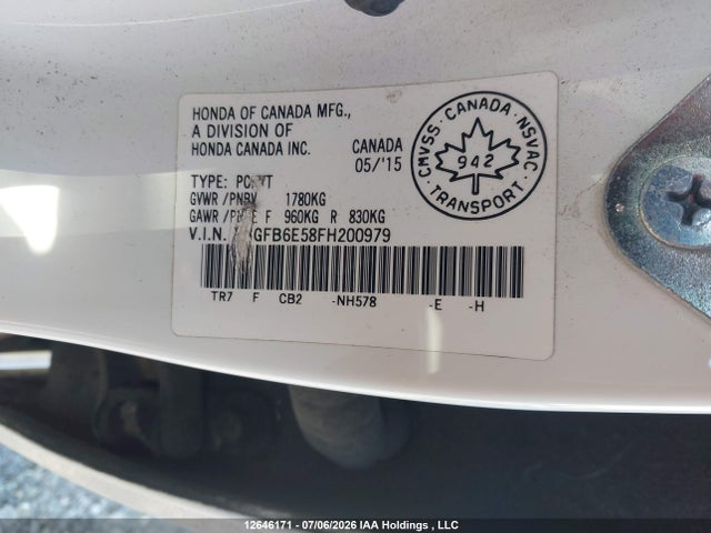 Honda Civic Si Si 2015 2HGFB6E58FH200979 Image 9