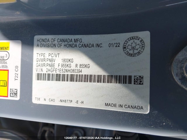 Honda Civic Si Si 2022 2HGFE1E52NH080394 Image 9
