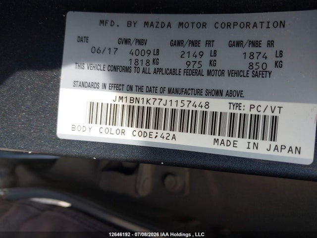 JM1BN1K77J1157448 Mazda 3 SPORT