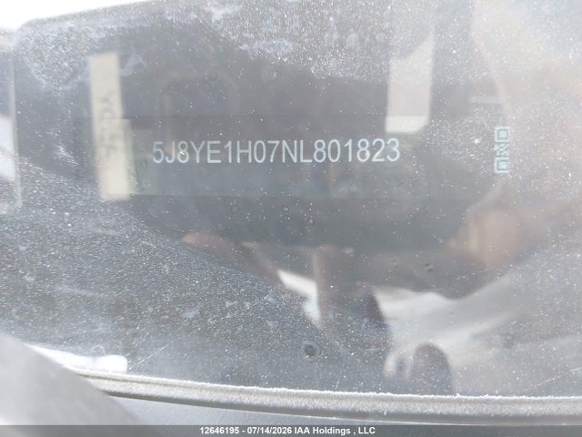 12646195 :رقم المزاد ، 5J8YE1H07NL801823 vin ، 2022 Acura Mdx A-spec مزاد بيع