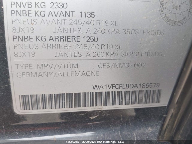 2013 Audi A4 Allroad Prestige მანქანა იყიდება აუქციონზე, vin: WA1VFCFL8DA186579, აუქციონის ნომერი: 12646215