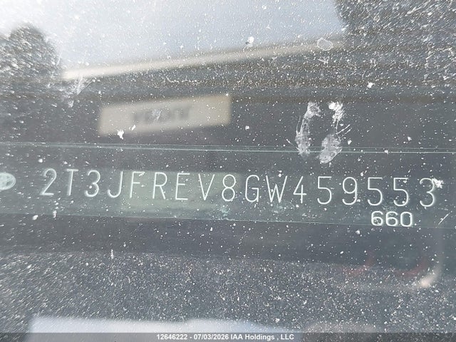 2T3JFREV8GW459553 Toyota RAV4 SE