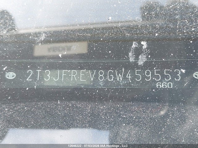 2T3JFREV8GW459553 Toyota RAV4 SE