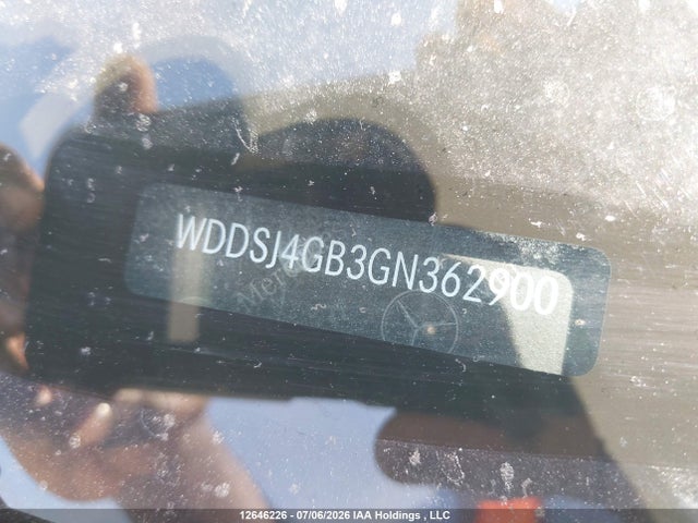12646226 :رقم المزاد ، WDDSJ4GB3GN362900 vin ، 2016 Mercedes-benz Cla 250 4matic مزاد بيع