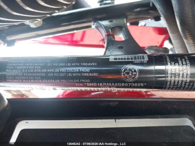 5HD1KRMA8GB673825 Harley-Davidson Flhxs Street Glide Special