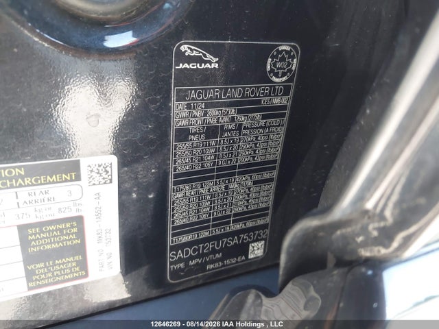 SADCT2FU7SA753732 Jaguar F-pace R-dynamic S P400 Gas Mild Hybrid