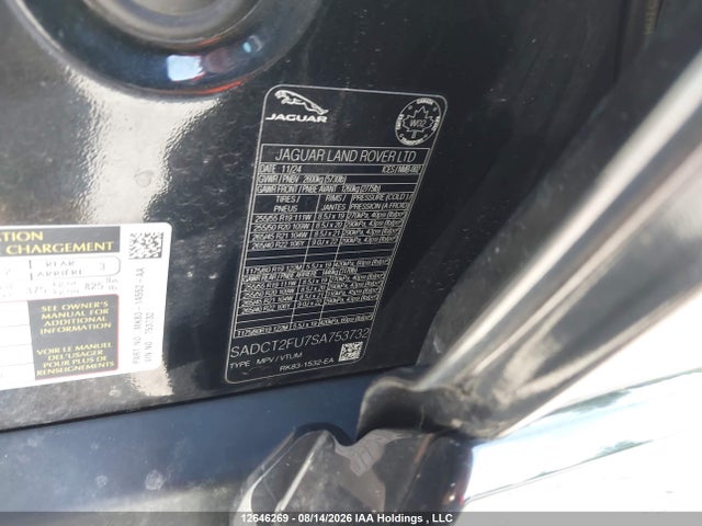 SADCT2FU7SA753732 Jaguar F-pace R-dynamic S P400 Gas Mild Hybrid