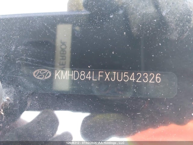 12646312 :رقم المزاد ، KMHD84LFXJU542326 vin ، 2018 Hyundai Elantra Gl مزاد بيع