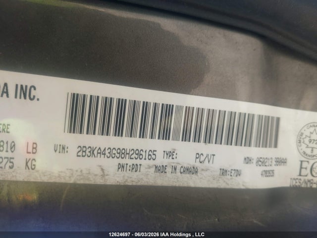 Aukcja sprzedaży 2008 Dodge Charger, vin: 2B3KA43G98H296165, numer aukcji: 12624697