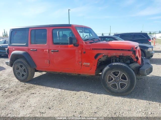 12646369 :رقم المزاد ، 1C4HJXDN7JW216294 vin ، 2018 Jeep Wrangler Unlimited Sport مزاد بيع