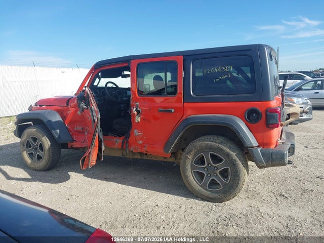 12646369 :رقم المزاد ، 1C4HJXDN7JW216294 vin ، 2018 Jeep Wrangler Unlimited Sport مزاد بيع