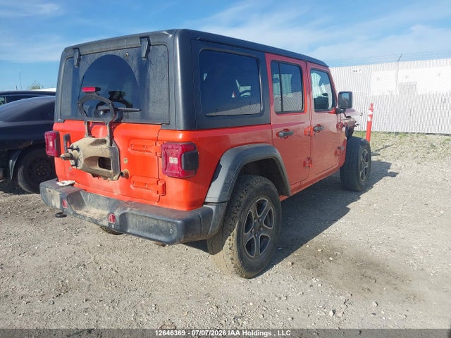 12646369 :رقم المزاد ، 1C4HJXDN7JW216294 vin ، 2018 Jeep Wrangler Unlimited Sport مزاد بيع