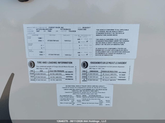 Coachmen Freedom Express 2018 5ZT2FEUB4JS031482 Image 9
